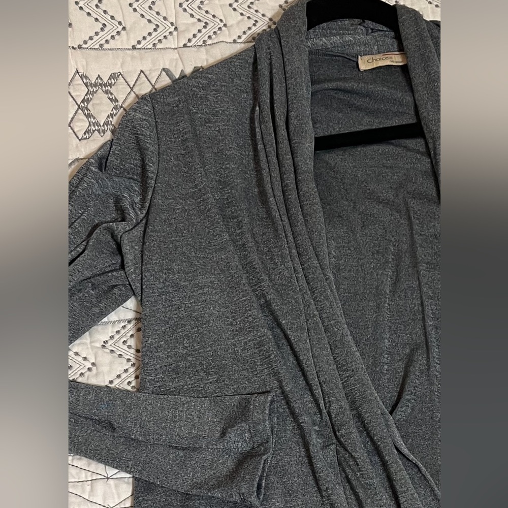Ladies knit cardigan, XL, dark gray
